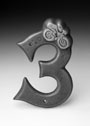 view mad mountain metal house number 3